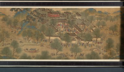 Lentefestival aan de Rivier (detail) door Qing Dynasty Chinese School